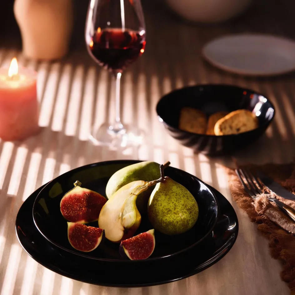 Luminarc Assiette à dessert noire 18 cm Apy> Assiettes À Dessert