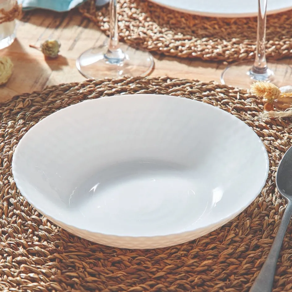 Luminarc Assiette creuse blanche 20 cm Pampille> Assiettes Creuses