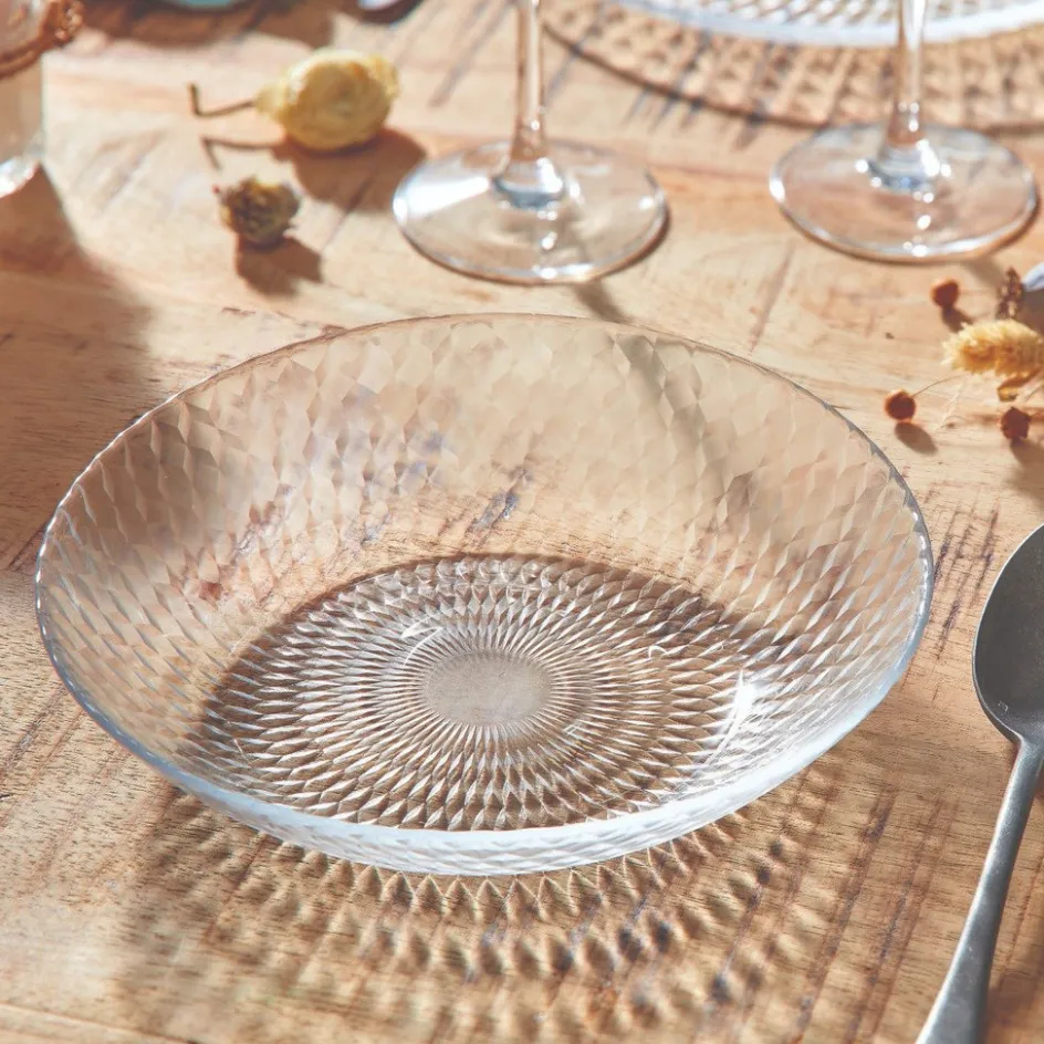 Luminarc Assiette creuse en verre 20 cm Pampille> Assiettes Creuses