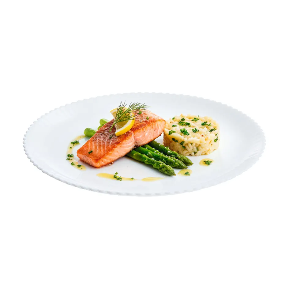 Luminarc Assiette plate blanche 25 cm Bloom> Assiettes Plates