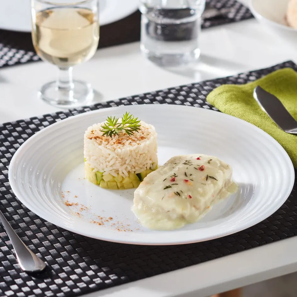 Luminarc Assiette plate blanche 25 cm Harena> Assiettes Plates