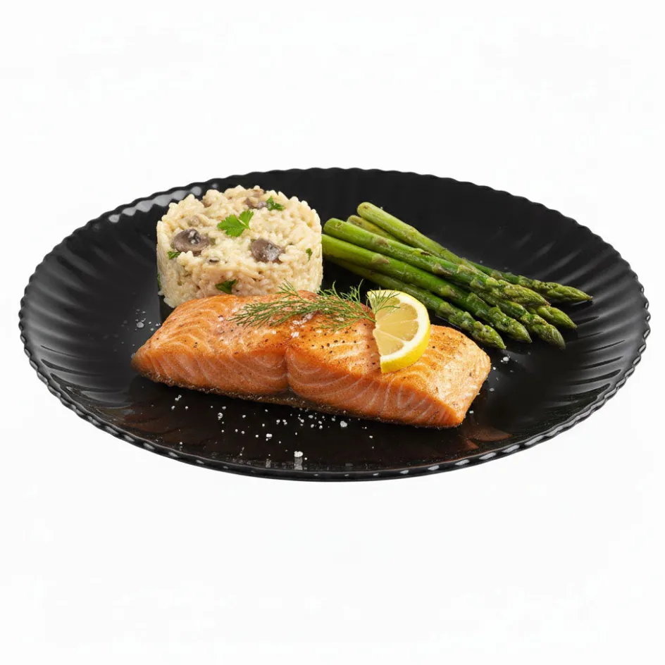 Luminarc Assiette plate noire 25 cm Bloom> Assiettes Plates
