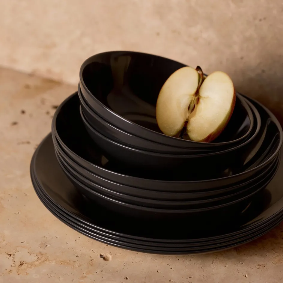 Luminarc Assiette plate noire 25 cm Apy> Assiettes Plates