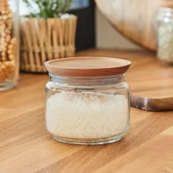 Luminarc Lot de deux pots de conservation Pure Jar Wood- 1L + 0,5L><noscript><img width=