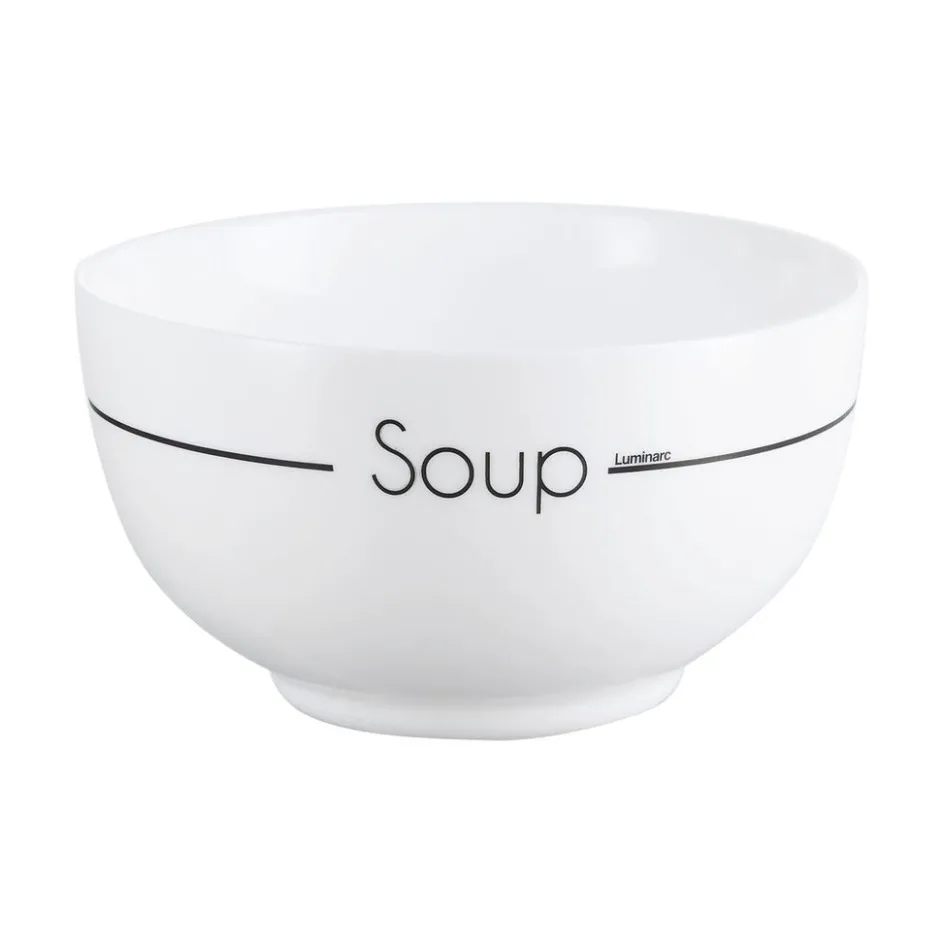 Luminarc Lots de 4 bols blancs décorés 7,9 cm Soupset> Bols|Bols