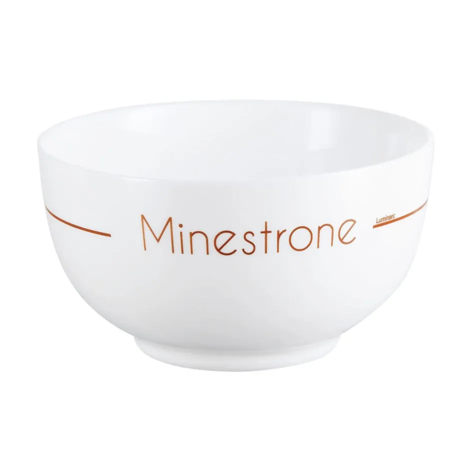 Luminarc Lots de 4 bols blancs décorés 7,9 cm Soupset> Bols|Bols